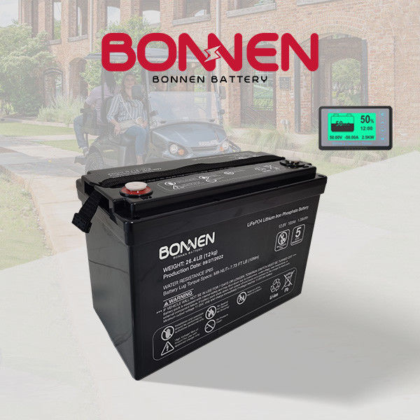Golf Cart 12V 100Ah Lifepo4 Litium Battery 6000 Cyklów 150A BMS Litium Battery Wymiana